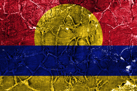 Palmyra Atoll grunge flag, United States dependent territory flagの写真素材