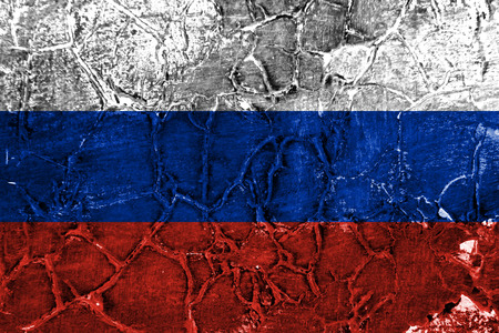 Old Russia grunge background flagの写真素材