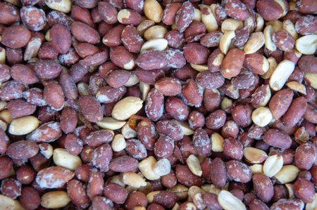 Salted peanuts background