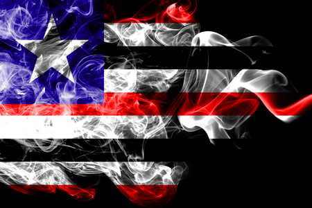 Maranhao smoke flag, state of Brazilの写真素材