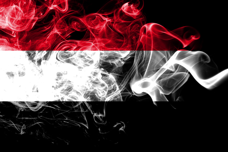 Yemen smoke flagの写真素材