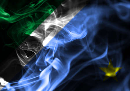 Mato Grosso do Sul smoke flag, states in Brazilの写真素材