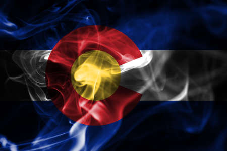 Colorado state smoke flag, United States Of Americaの写真素材