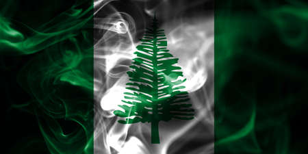 Norfolk island smoke flag, Australia dependent territory flagの写真素材