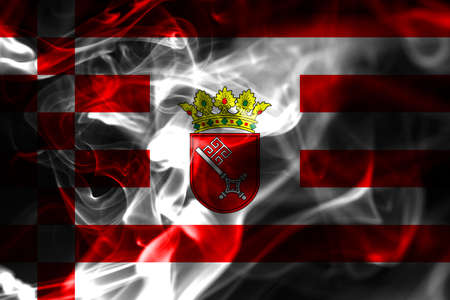 Bremen smoke flag, Northern Germanyの写真素材