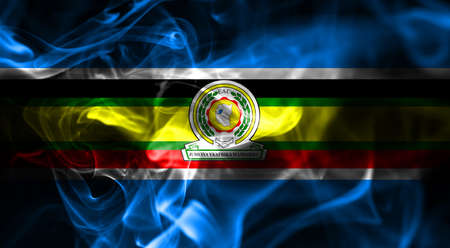 East African Community smoke flag, EAC flagの写真素材