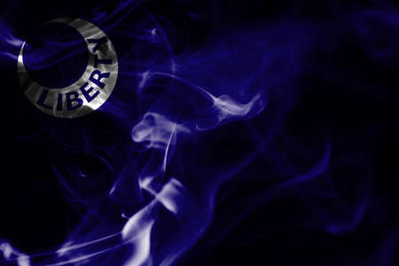 Fort Moultrie city smoke flag, South Carolina State, United States Of Americaの写真素材