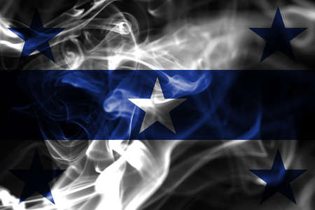 Gambier Islands smoke flag,  French Polynesia in the Pacific Oceanの写真素材