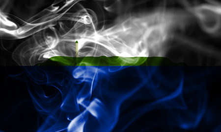 Navassa Island smoke flag, United States dependent territory flagの写真素材