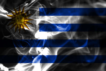 Uruguay smoke flagの写真素材