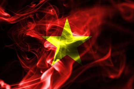 Vietnam smoke flagの写真素材