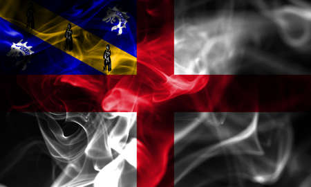 Herm smoke flag, United Kingdom dependent territory flagの写真素材