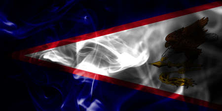 American Samoa smoke flag, United States dependent territory flagの写真素材