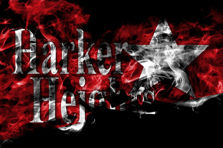 United States of America, America, US, USA, American, Harker Heights, Texas smoke flag isolated on...