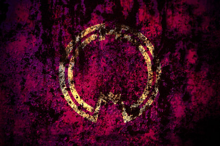 Japan, Japanese, Rishirifuji, Hokkaido, Soya, Subprefecture flag on grunge metal background texture...