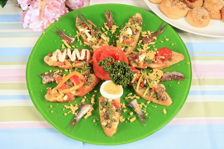 Sardine sandwich 2の写真素材