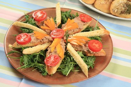 Sandwich with fish spread 2の写真素材