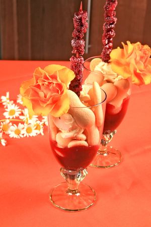 Cherry cocktail with lady's finger 4の写真素材