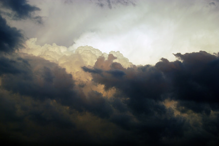 Rolling clouds before the storm and a slice of pure heavenの写真素材