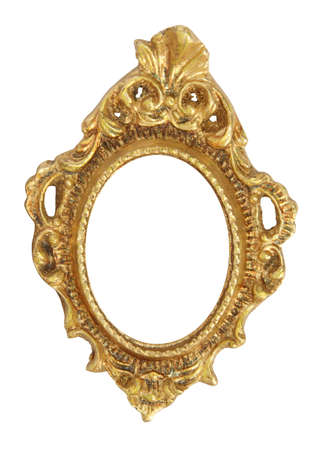 The carved  Gold frame for pictures or photosの写真素材