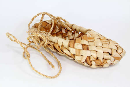 Bast shoe - Ancient Russian national rural footwearの写真素材