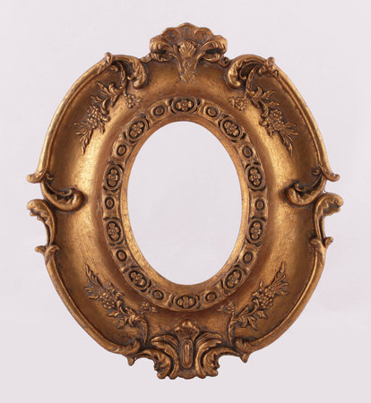 The carved gold frame for pictures or photosの写真素材
