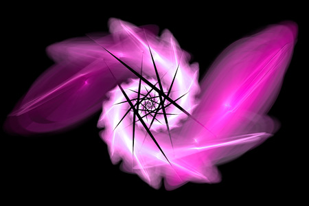 Unusual boomerang. Drawing watercolor. Twisted spiral. Abstract image. Fractal Wallpaper on your desktop. Digital artwork for creative graphic design.の写真素材