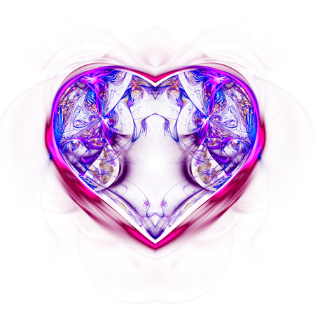 Mysterious psychedelic relaxation heartの写真素材