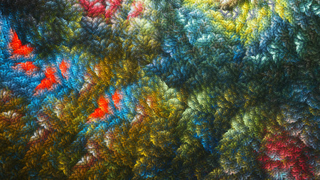 Corals. Colored leaves. 3D surreal illustration. Sacred geometry. Mysterious psychedelic relaxation pattern. Fractal abstract texture. Digital artwork graphic astrology magicの写真素材