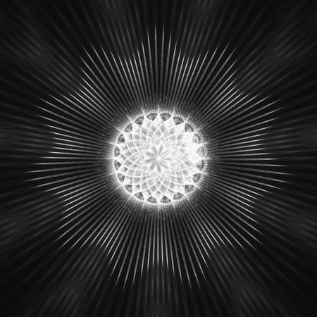 3D surreal illustration. Sacred geometry. Mysterious psychedelic relaxation pattern. Fractal...