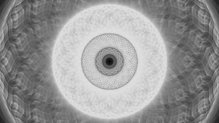 3D surreal illustration. Sacred geometry. Mysterious psychedelic relaxation pattern. Fractal abstract texture. Digital artwork graphic astrology magicの写真素材