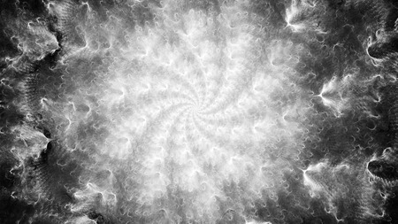 Rotation of universe. Spiral of time. 3D surreal illustration. Sacred geometry. Mysterious psychedelic relaxation pattern. Fractal abstract texture. Digital artwork graphic astrology magicの写真素材