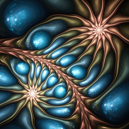 3D surreal illustration. Sacred geometry. Mysterious psychedelic relaxation pattern. Fractal abstract texture. Digital artwork graphic astrology magicの写真素材