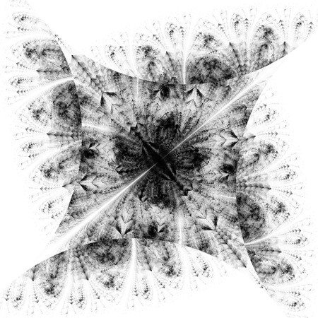 3D surreal illustration. Sacred geometry. Mysterious psychedelic relaxation pattern. Fractal abstract texture. Digital artwork graphic astrology magicの写真素材