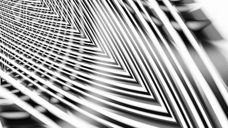 3D surreal Black and White illustration. Sacred geometry. Mysterious psychedelic relaxation pattern. Fractal abstract texture. Digital artwork graphic astrology magicの写真素材