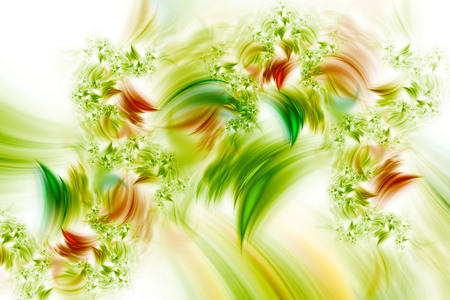 Abstract fractal shapes. Fantasy colorful chaotic fractal texture. 3D rendering illustration pattern.の写真素材