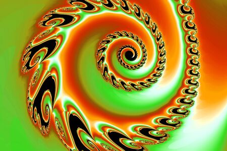 Abstract fractal shapes. Fantasy colorful chaotic fractal texture. 3D rendering illustration pattern.の写真素材