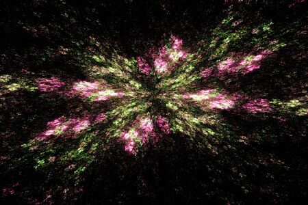 Supernova Explosion.Distant Galactic Nebula.3D surreal illustration.Sacred geometry.Mysterious relaxation pattern.Fractal abstract texture.Digital artwork graphic astrology magicの写真素材