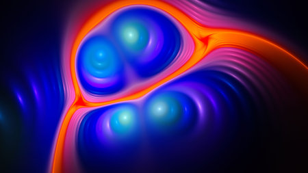 Abstract fractal art background illustration space geometry. Background consists of fractal...