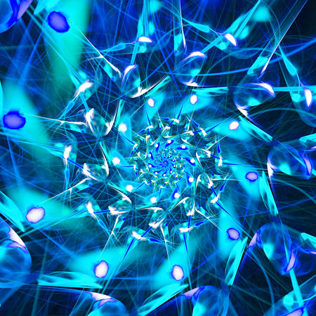 Abstract fractal art background illustration space geometry. Background consists of fractal...