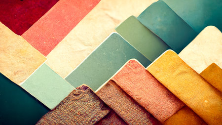 Color palette.Vintage tones.Digital designer art.Abstract illustration.3D renderの写真素材