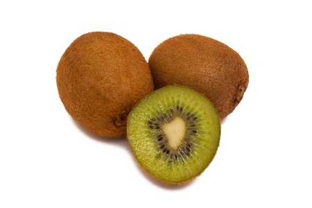 Kiwi isolated on white background.の写真素材