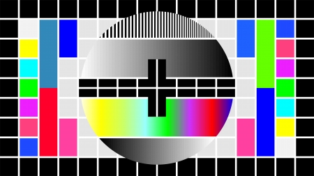 Test Pattern for Wide Screen TV, vector illustrationのイラスト素材