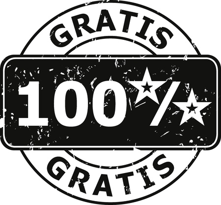 illustration of a stamp guaranteed to be free of chargeのイラスト素材