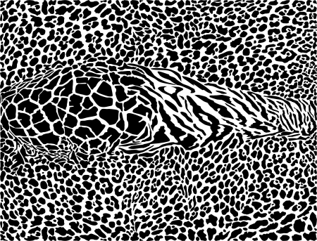 vector art illustration printing African pattern backgroundのイラスト素材