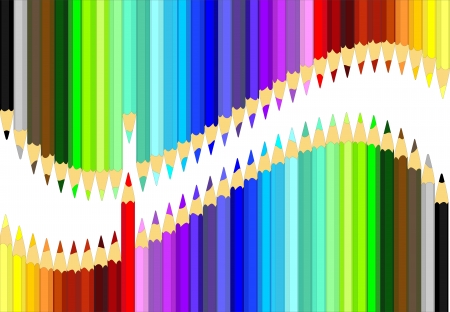 illustration two set color pencilのイラスト素材