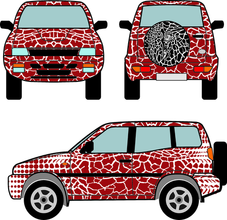 car s backgrounds giraffe skin passes into abstractのイラスト素材