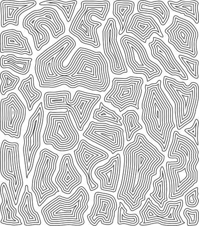 vector illustration of an abstract background made of concentric lines in the shape of a giraffe skinのイラスト素材