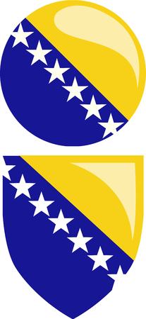 Bosnia flagのイラスト素材