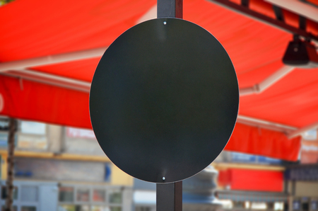 Restaurant and coffee shop sign mockupの写真素材